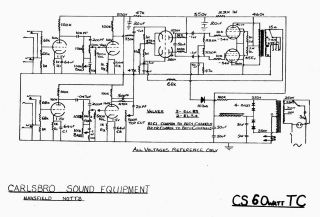 Carlsbro CS60 TC schematic circuit diagram